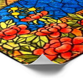 Fruchtschlaufe Vintag verklebte Glasmosaike Poster (Ecke)