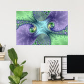 Fruchtschleifen - Fraktal Poster (Heimbüro)