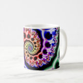 Fruchtschleifen | Rainbow Fraktal Art Wrap Kaffeetasse (VorderseiteRechts)