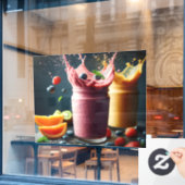 Fruchtsmoothies Fensteraufkleber (Café-Fenster)