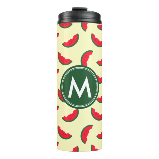 Fruchtsommer Red Watermelon Monogram Thermosbecher (Vorderseite)