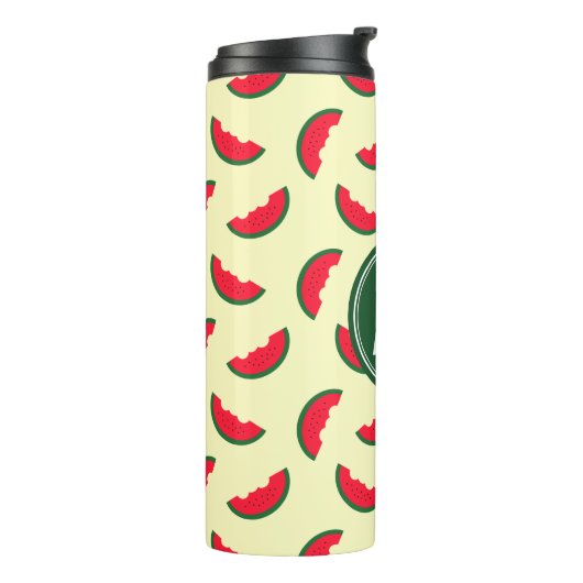 Fruchtsommer Red Watermelon Monogram Thermosbecher (Nach links gedreht)