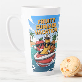 Fruchtsommer Urlaub Latte Tasse