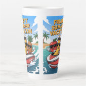 Fruchtsommer Urlaub Latte Tasse (Vorderseite)