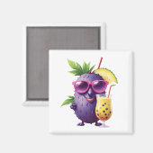 Fruchtspass Fröhliche Ferien Tropisches Party Magnet (Vorderseite/Rückseite)