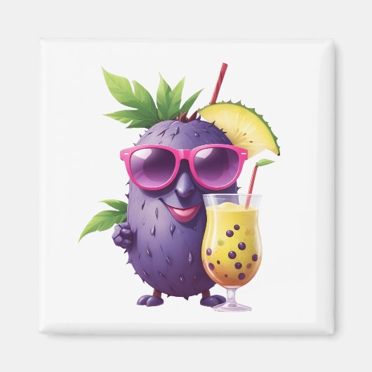 Fruchtspass Fröhliche Ferien Tropisches Party Magnet (Vorne)