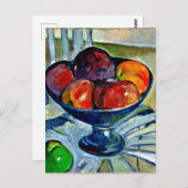 Fruchtspeise auf einem Gartenstuhl Postkarte (Vorne/Hinten)