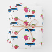 Fruchtspringen auf Trampolin Geschenkpapier Set (Beispiel)