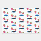 Fruchtspringen auf Trampolin Geschenkpapier Set (Vorderseite)