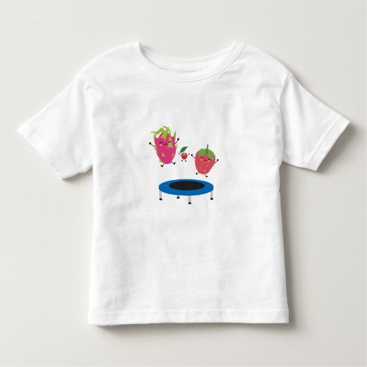 Fruchtspringen auf Trampolin Kleinkind T-shirt (Vorderseite)