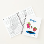 Fruchtspringen auf Trampolin-Rezepten Notizblock (Innenseite)