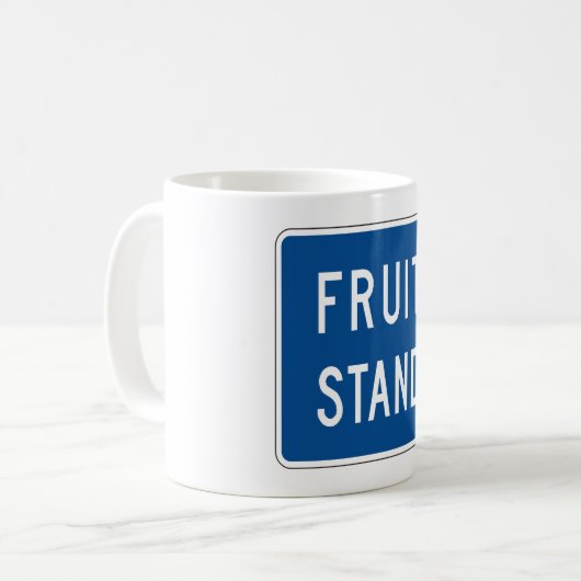 Fruchtstand Road Sign Kaffeetasse (Vorderseite Links)