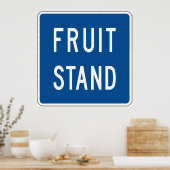 Fruchtstand Road Sign Poster (Küche)