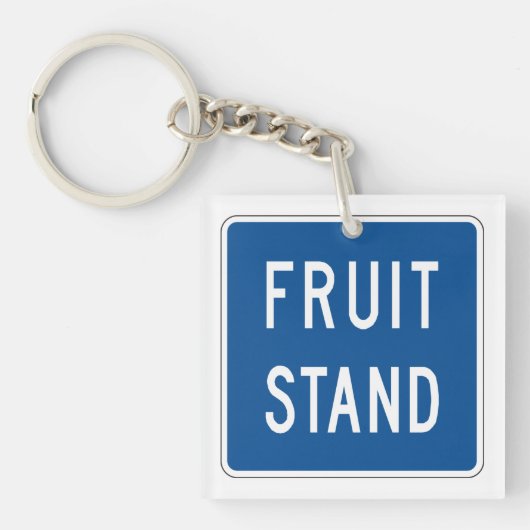 Fruchtstand Road Sign Schlüsselanhänger (Vorderseite)