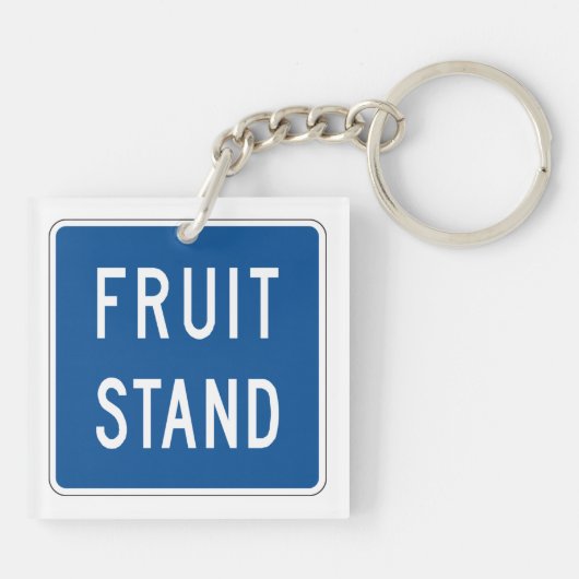 Fruchtstand Road Sign Schlüsselanhänger (Rückseite)