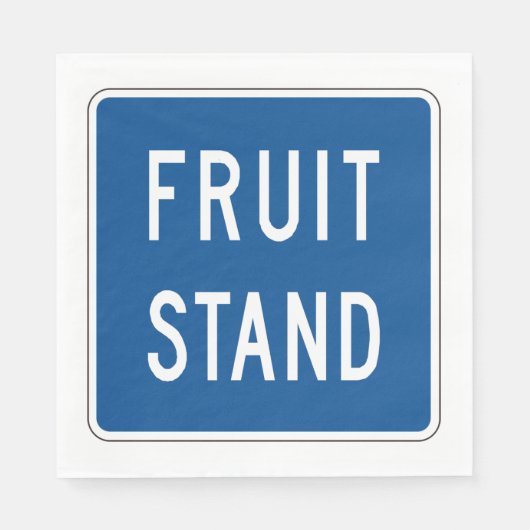 Fruchtstand Road Sign Serviette (Vorderseite)