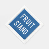 Fruchtstand Road Sign Serviette (Ecke)