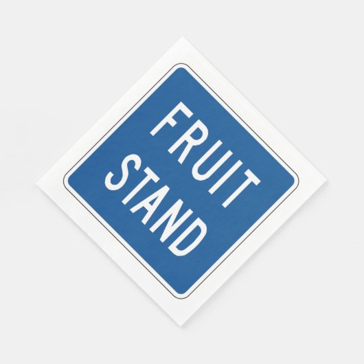Fruchtstand Road Sign Serviette (Ecke)