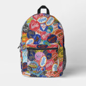 Fruchtstickermontage-Muster Bedruckter Rucksack (Vorderseite)