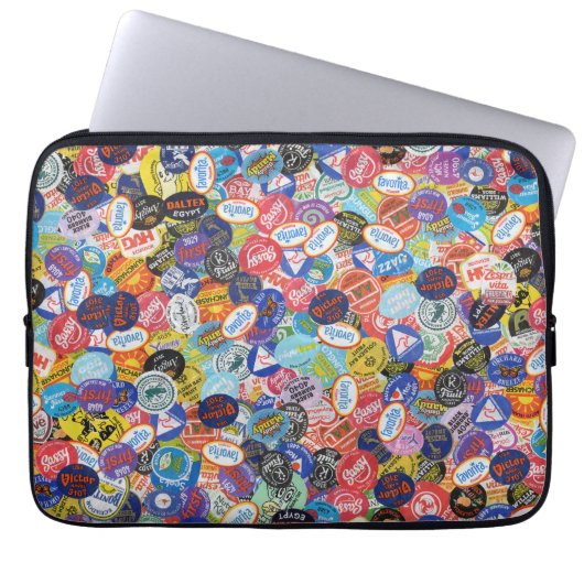 Fruchtstickermontage-Muster Laptopschutzhülle (Vorderseite)
