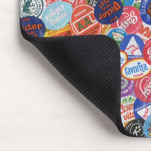 Fruchtstickermontage-Muster Mousepad (Ecke)