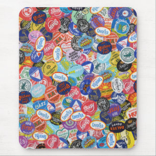 Fruchtstickermontage-Muster Mousepad