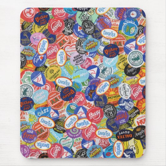 Fruchtstickermontage-Muster Mousepad (Vorne)