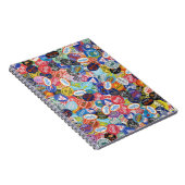 Fruchtstickermontage-Muster Notizblock (Rechte Seite)