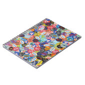 Fruchtstickermontage-Muster Notizblock (Linke Seite)