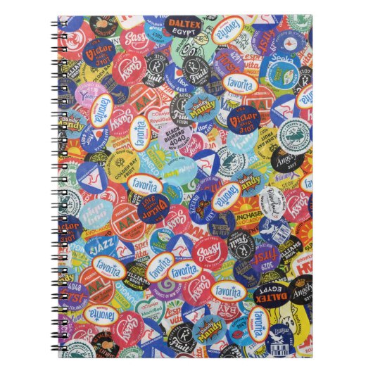 Fruchtstickermontage-Muster Notizblock (Vorderseite)