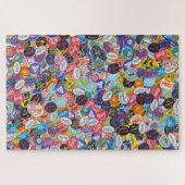Fruchtstickermontage-Muster Puzzle (Horizontal)