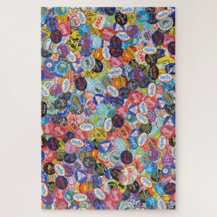 Fruchtstickermontage-Muster Puzzle
