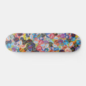Fruchtstickermontage-Muster Skateboard (Horizontal)