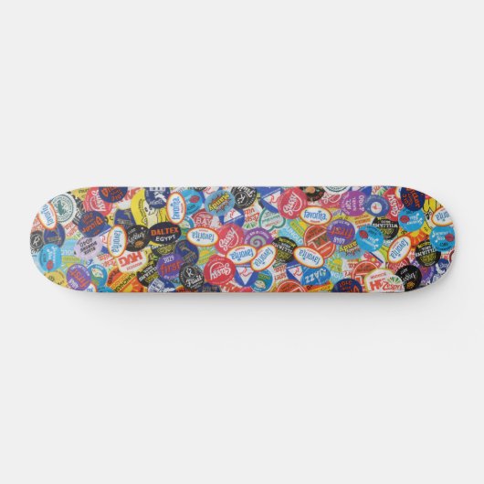 Fruchtstickermontage-Muster Skateboard (Horizontal)