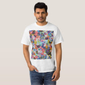 Fruchtstickermontage-Muster T-Shirt (Vorne ganz)