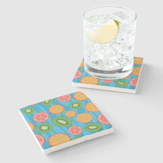 Fruchtstimmung Steinuntersetzer (Seitenansicht)