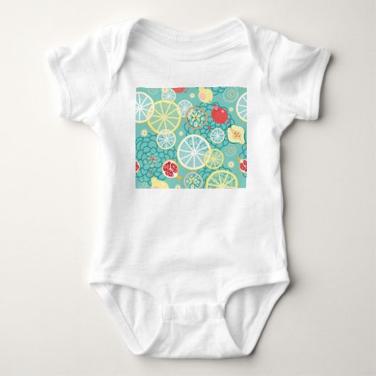 Fruchttextur, lebendiger Hintergrund. Baby Strampler (Vorderseite)