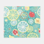 Fruchttextur, lebendiger Hintergrund. Fleecedecke (Vorderseite (Horizontal))