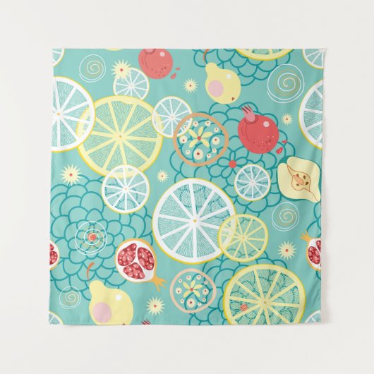 Fruchttextur, lebendiger Hintergrund. Wandteppich (Vorderseite)