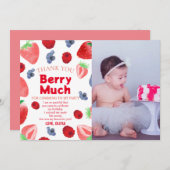 Fruchtthema 1. Geburtstag Einladung (Vorne/Hinten)