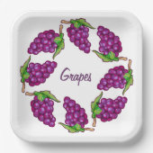 Fruchttrauben Pappteller (Vorderseite)