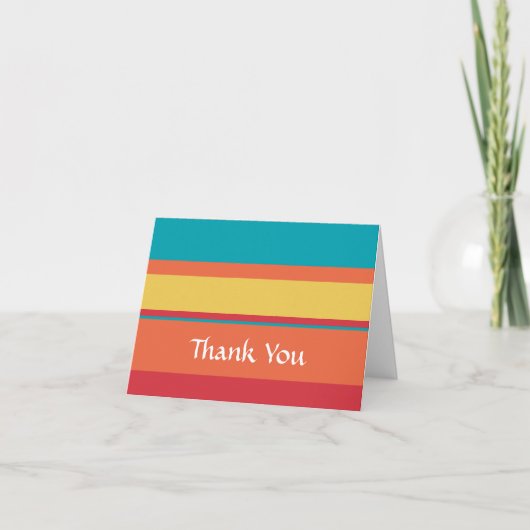 Fruchttropische Tonstreifen Dankeskarte (Vorderseite)