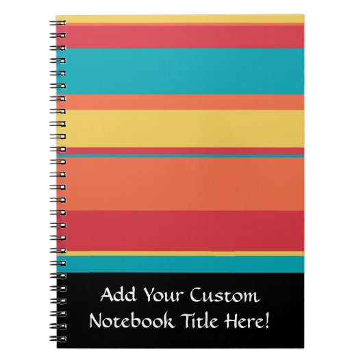 Fruchttropische Tonstreifen Notizblock (Vorderseite)