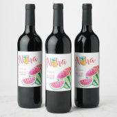 Fruchttropische Wine Labels Watermelon Ananas Weinetikett (Flaschen)