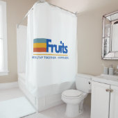 Fruchttypografie Duschvorhang (Beispiel)