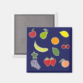 Fruchtüberraschung Blau Magnet (Vorderseite/Rückseite)