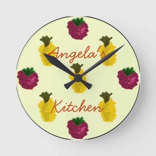 Fruchtuhr Runde Wanduhr (Vorderseite)