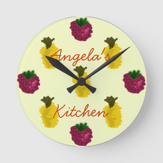 Fruchtuhr Runde Wanduhr (Vorderseite)