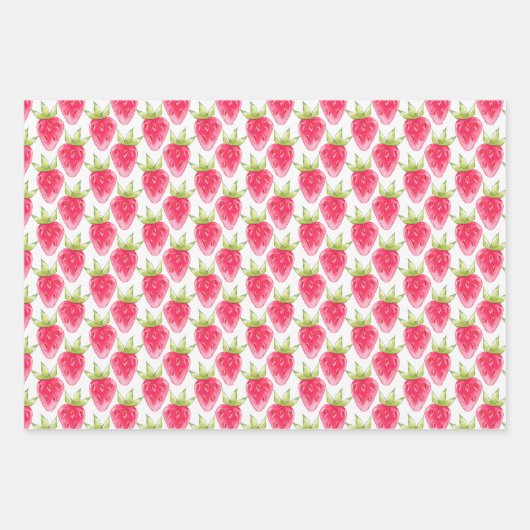 Fruchtumhüllungspapier Flachblatt Set von 3 Geschenkpapier Set (Vorderseite)