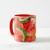 Fruchtups - Watermelon Design Keramik Tasse (Vorderseite Links)